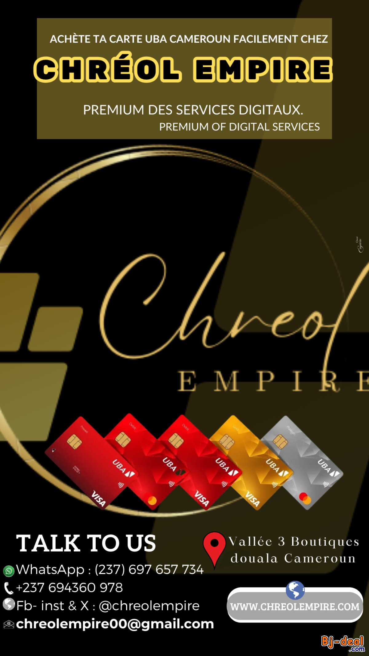 Image principale de Achat de carte UBA prépayée Cameroun sur Douala