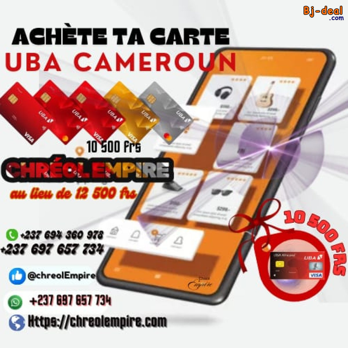 Image principale de Accède à ta carte prépayée UBA Cameroun facilement