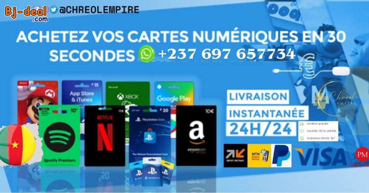 Image principale de Vos Services digitaux chez Chreol Empire Virement bancaire disponible