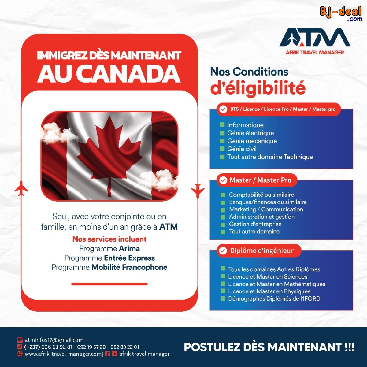 Image principale de Devenez Résident Permanent au Canada avec ATM