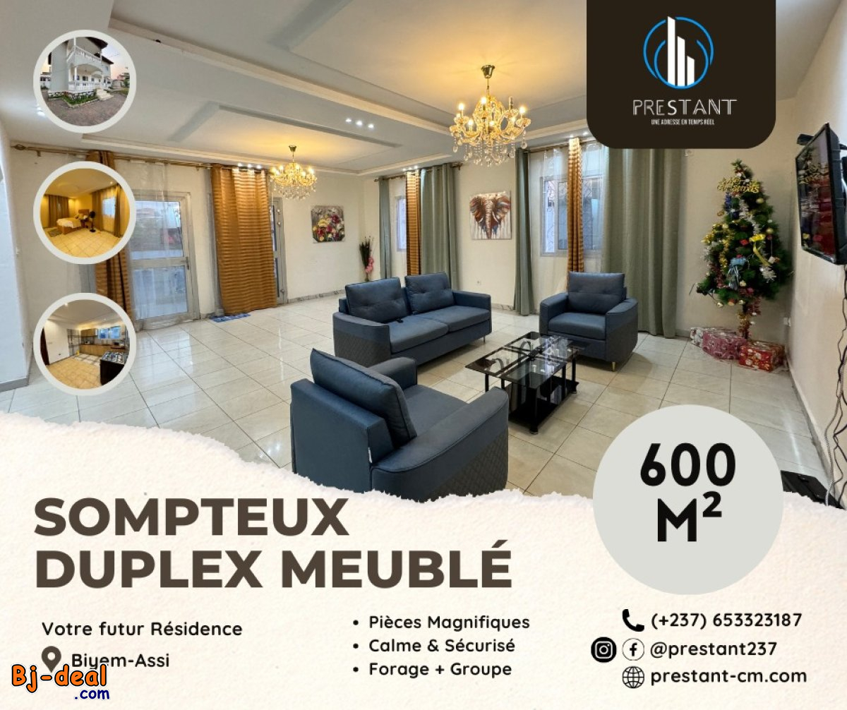 Image principale de Somptueux Duplex Meublé Haut Standing de Six Cent m² à louer à Biyem-Assi