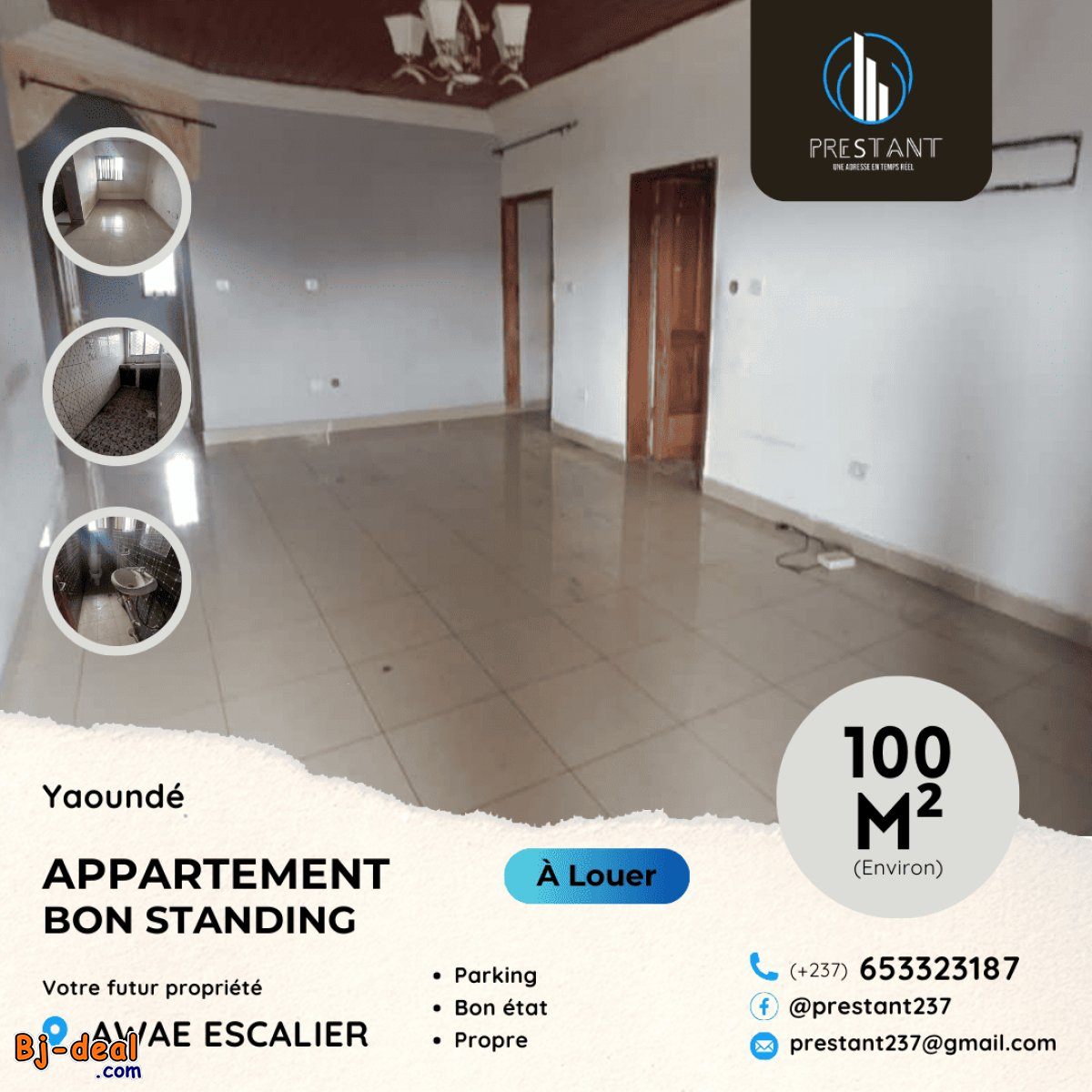 Image principale de Joli Appartement Bon Standing à louer à Awae Escalier