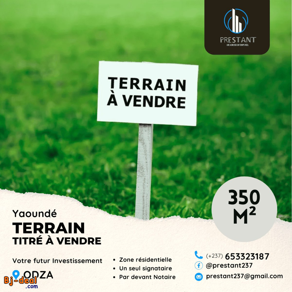 Image principale de Terrain Tiré de 350m² à vendre à Odza