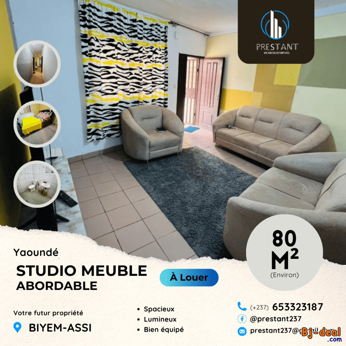 Image principale de Joli Studio Meublé Abordable à louer à Biyem-Assi