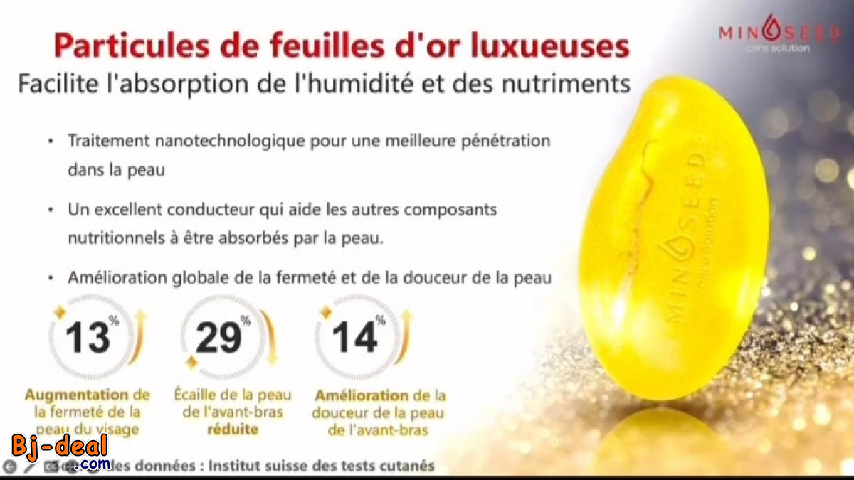 Main image of SAVON MINOSEED  AU GINSENG ET AUX PARTICULES DE FEUILLES D’OR LUXUEUSES....DOUALA