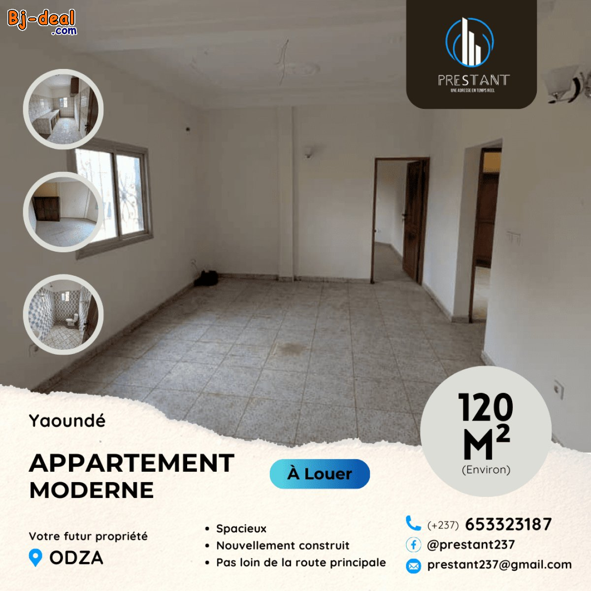 Image principale de Vaste Appartement Moderne Neuf à louer à Odza