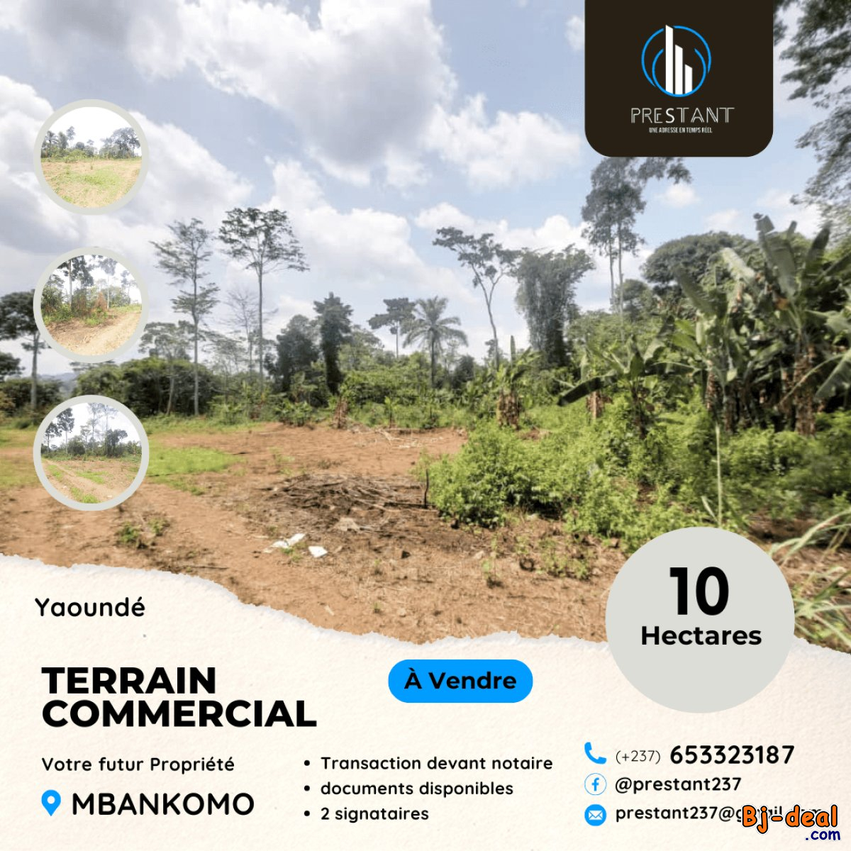 Image principale de 10ha de Terrain Commercial Titrés à vendre à Mbankomo