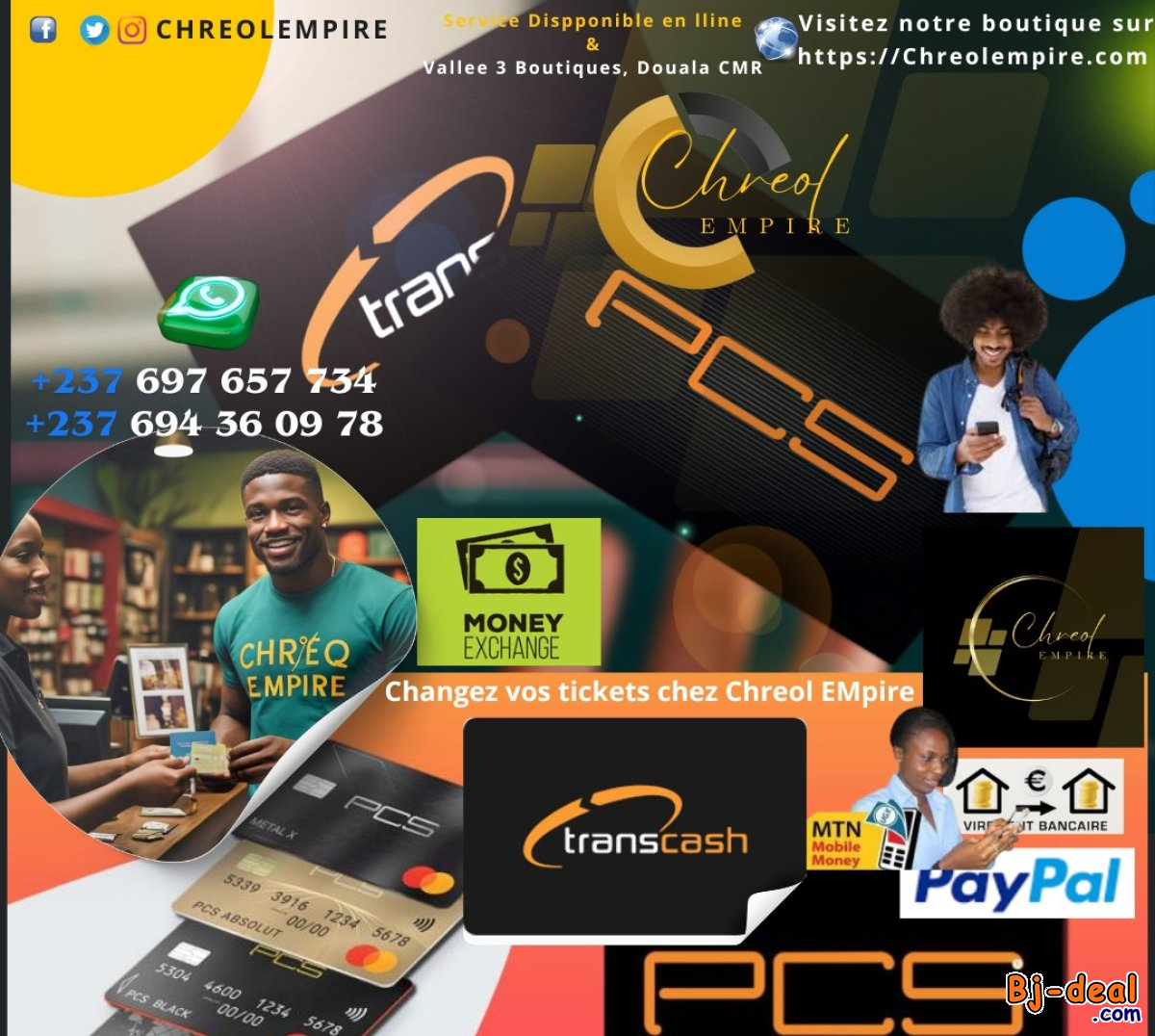 Image principale de Ticket Transcash et PCS Mastercard Facilement changer en mobile money