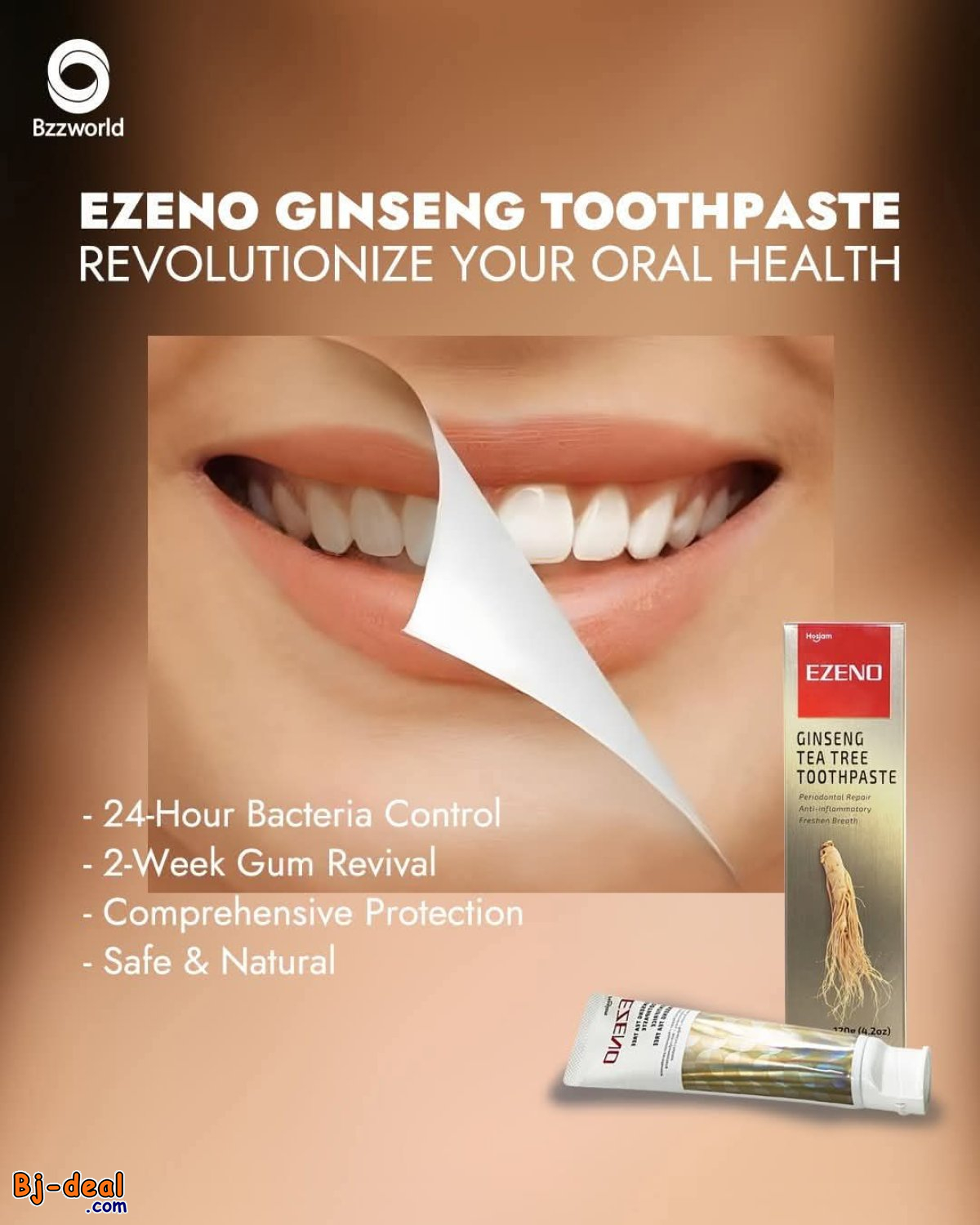 Main image of DENTIFRICE EZENO AU GINSENG ET À L ARBRE DE THÉ..