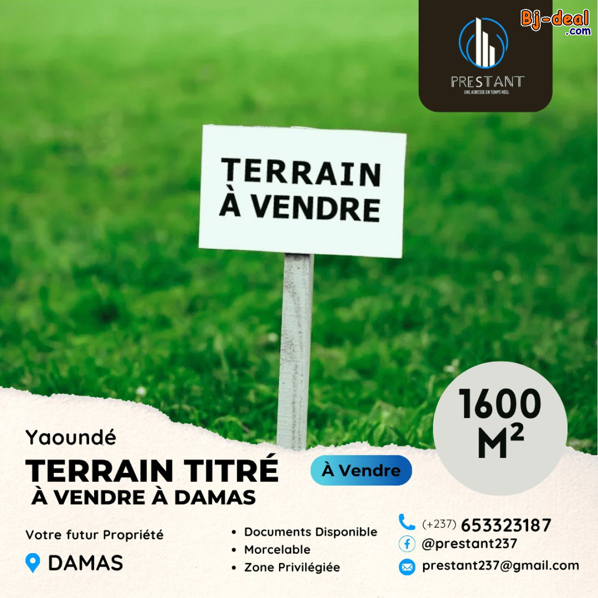 Main image of Terrain Titré de 1600m² à Vendre à Damas