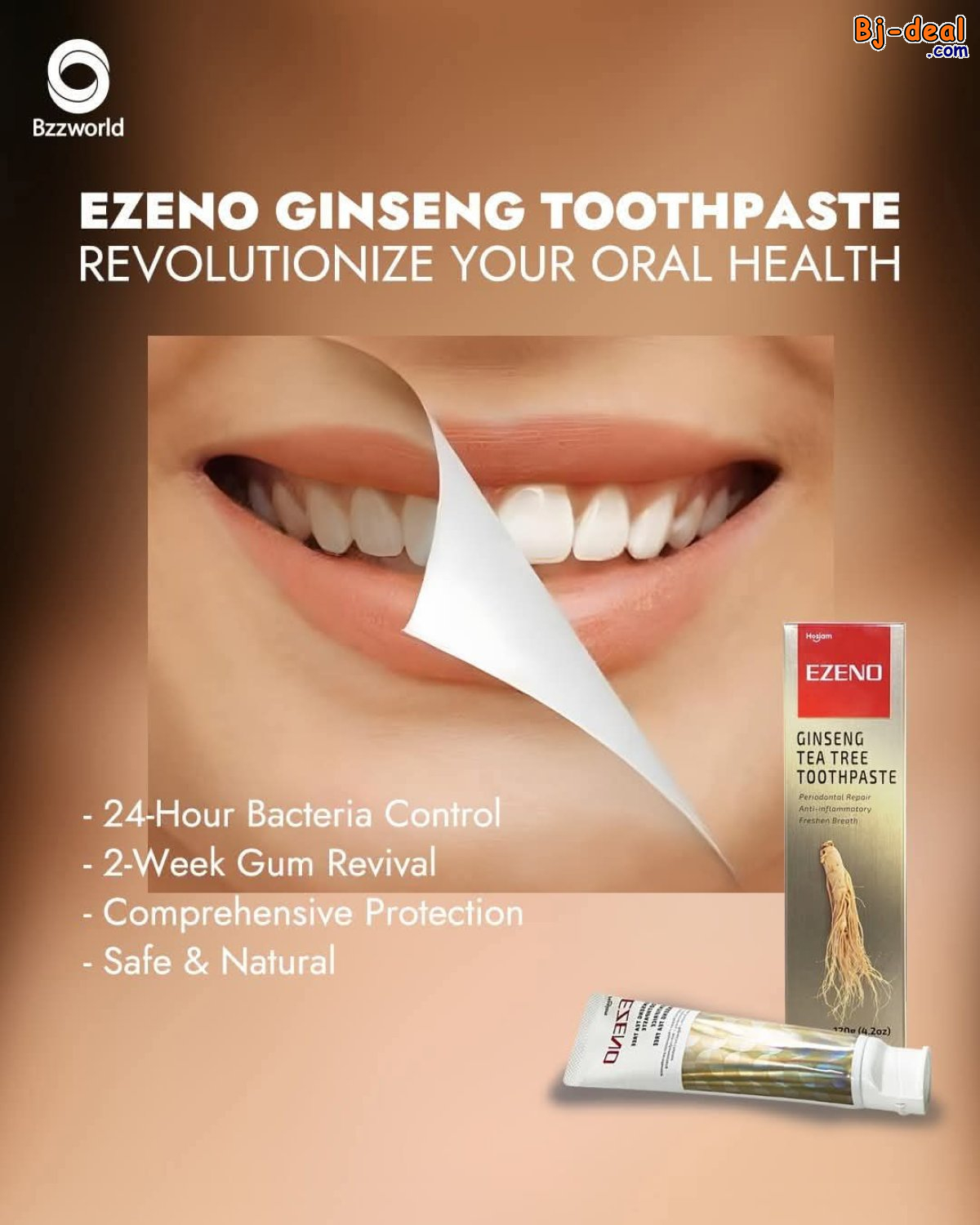 Main image of DENTIFRICE EZENO AU GINSENG ET À L ARBRE DE THÉ..