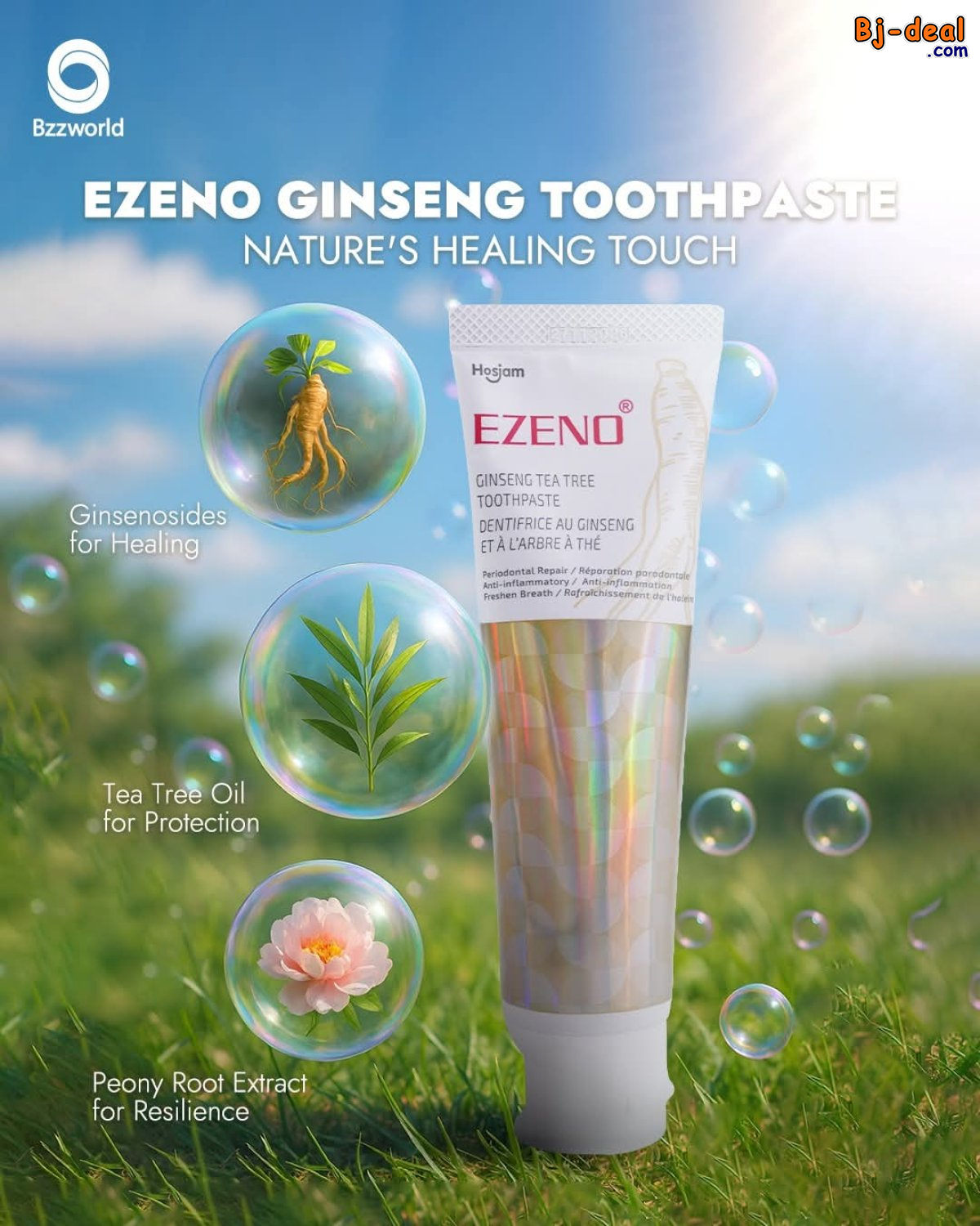 Main image of DENTIFRICE EZENO AU GINSENG ET À L ARBRE DE THÉ..