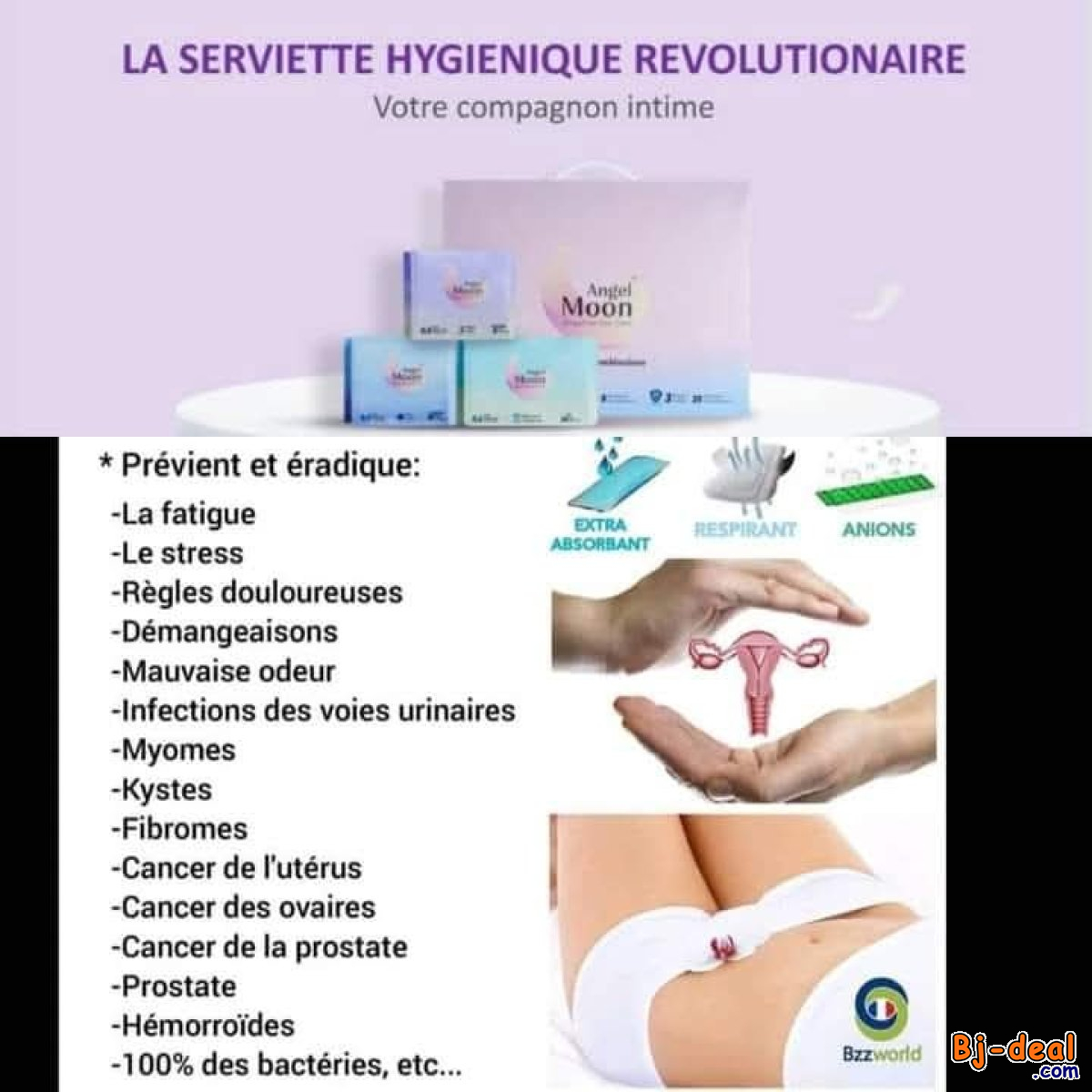 Image principale de ANGEL MOON SERVIETTE HYGIÉNIQUE THÉRAPEUTIQUE