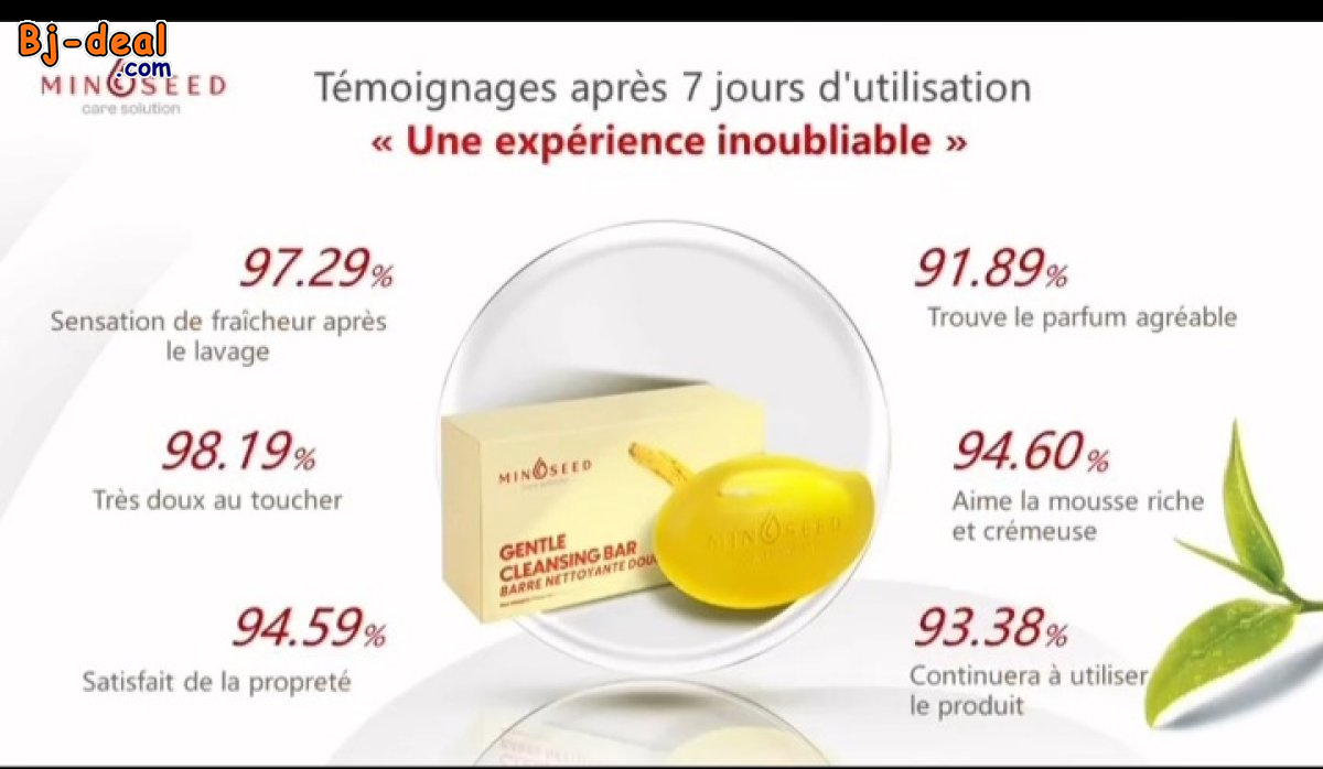 Image principale de SAVON MINOSEED  AU GINSENG ET AUX PARTICULES DE FEUILLES D’OR LUXUEUSES....DOUALA