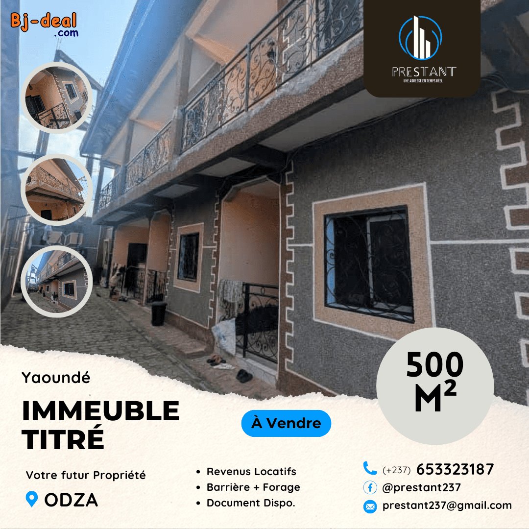 Image principale de Immeuble R+1 de 500m à vendre à Odza