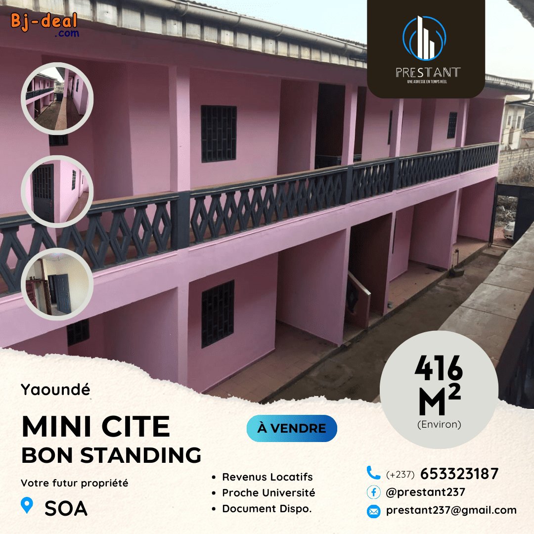 Image principale de Immeuble Mini Cité R+1 de 416m à vendre à Soa