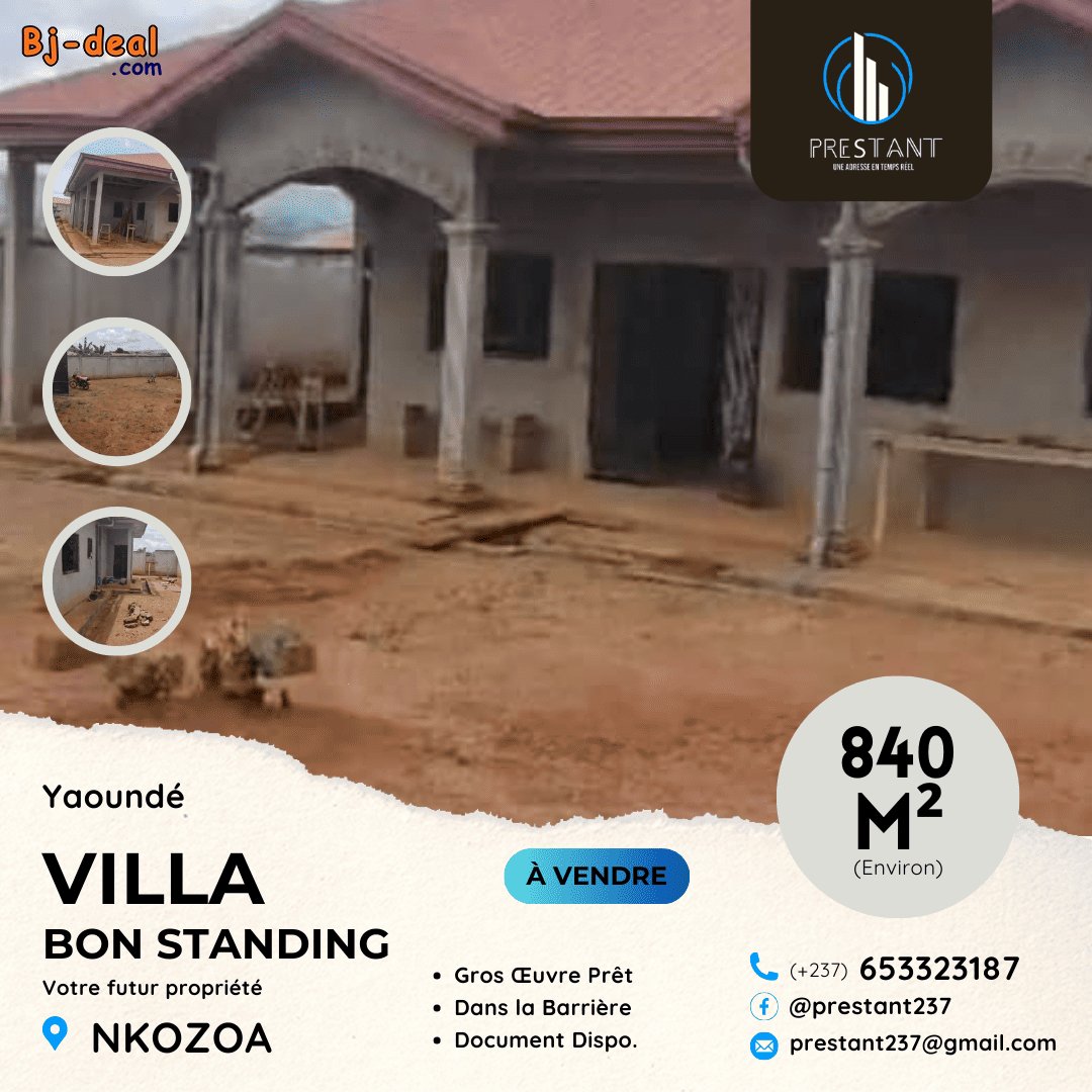 Image principale de Magnifique Villa Inachevé de 840m à vendre à Nkozoa