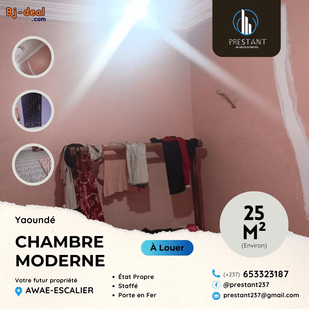 Main image of Incroyable Jolie Chambre Moderne Bon Standing à louer à Awae Escalier