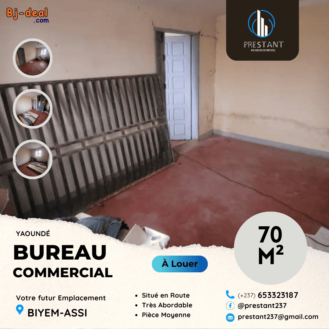 Main image of Bureau Très Abordable en Bordure de Route à Biyem-Assi