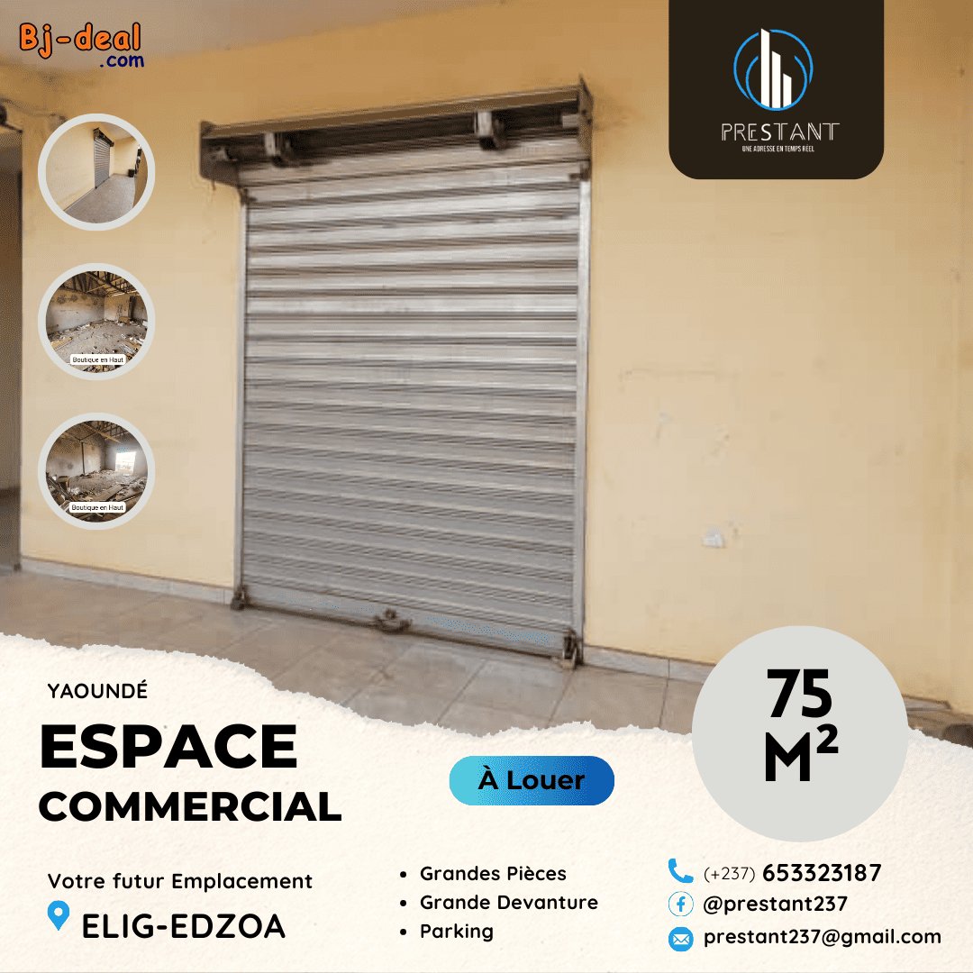 Image principale de 02 Vastes Espaces Commerciaux à louer à Elig-Edzoa en Route
