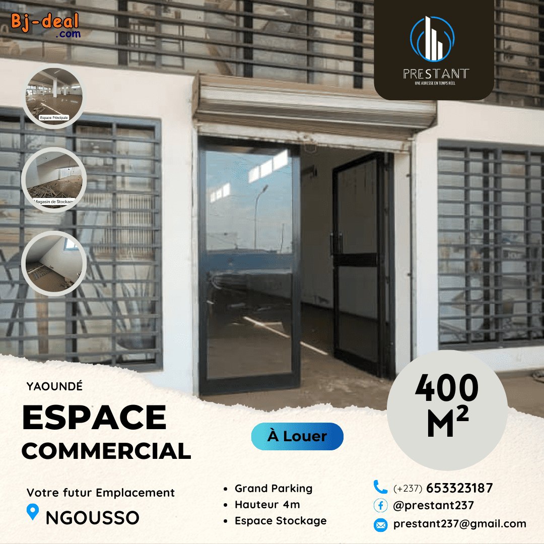 Image principale de Très Vaste Espace Commercial à louer en Route à Ngousso