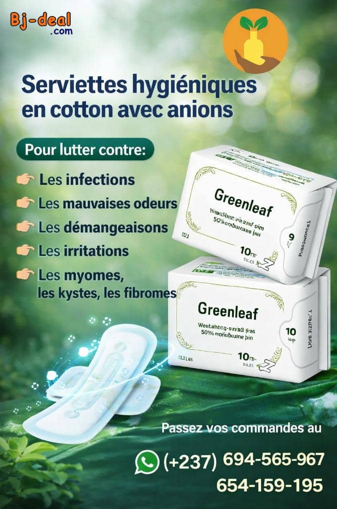 Main image of SERVIETTES HYGIÉNIQUES EN COTON AVEC ANIONS