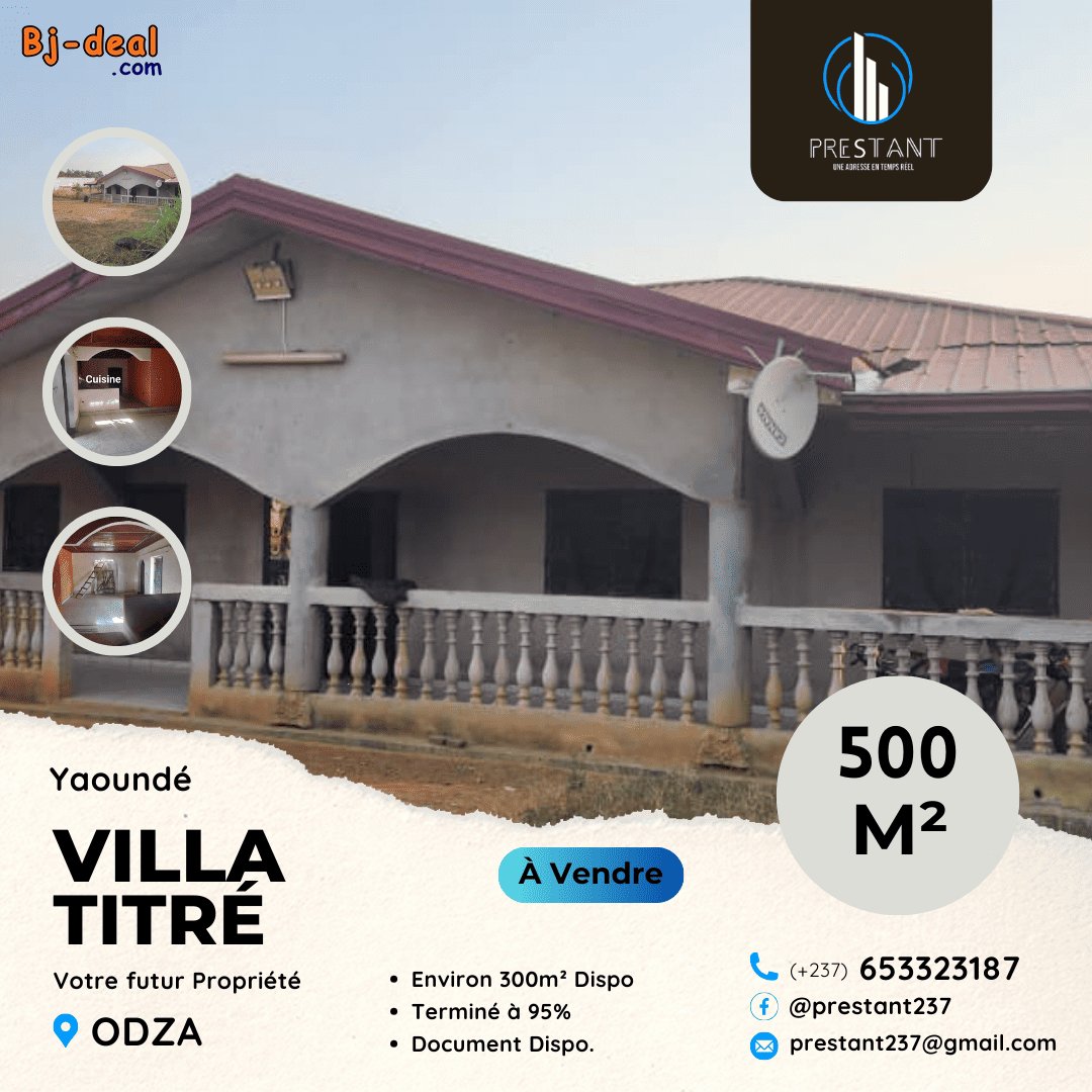 Image principale de Grande Villa Achevée à 95 à vendre sur 500m à Odza