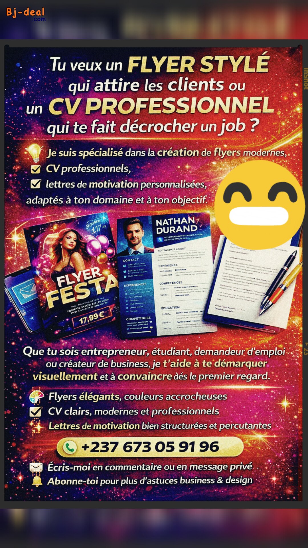 Image principale de Créateur de CV professionnel et flyer pro+ lettres de motivation