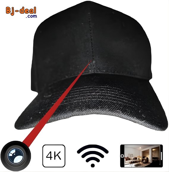 Main image of Casquette camera cachée wifi 4k