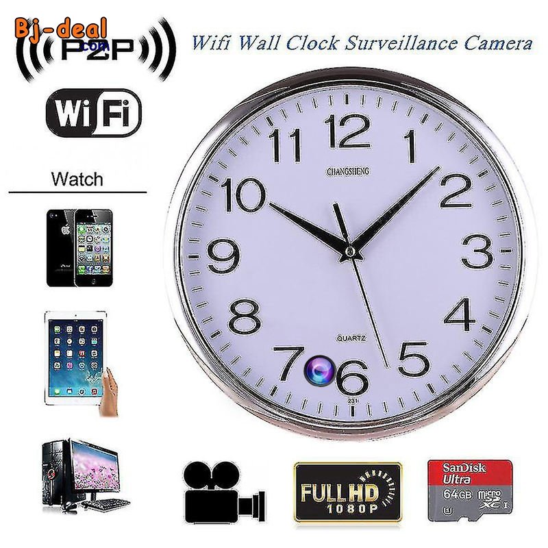 Main image of Horloge avec micro et camera cachée wifi