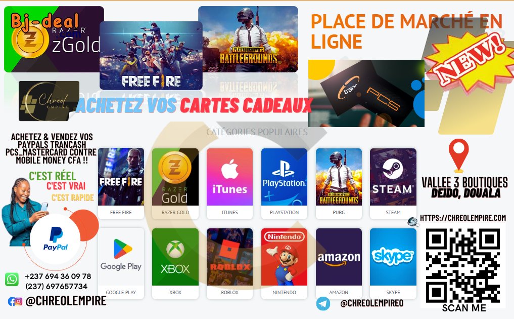 Image principale de TU JOUES Cartes PSN iTunes Roblox et bien plus encore