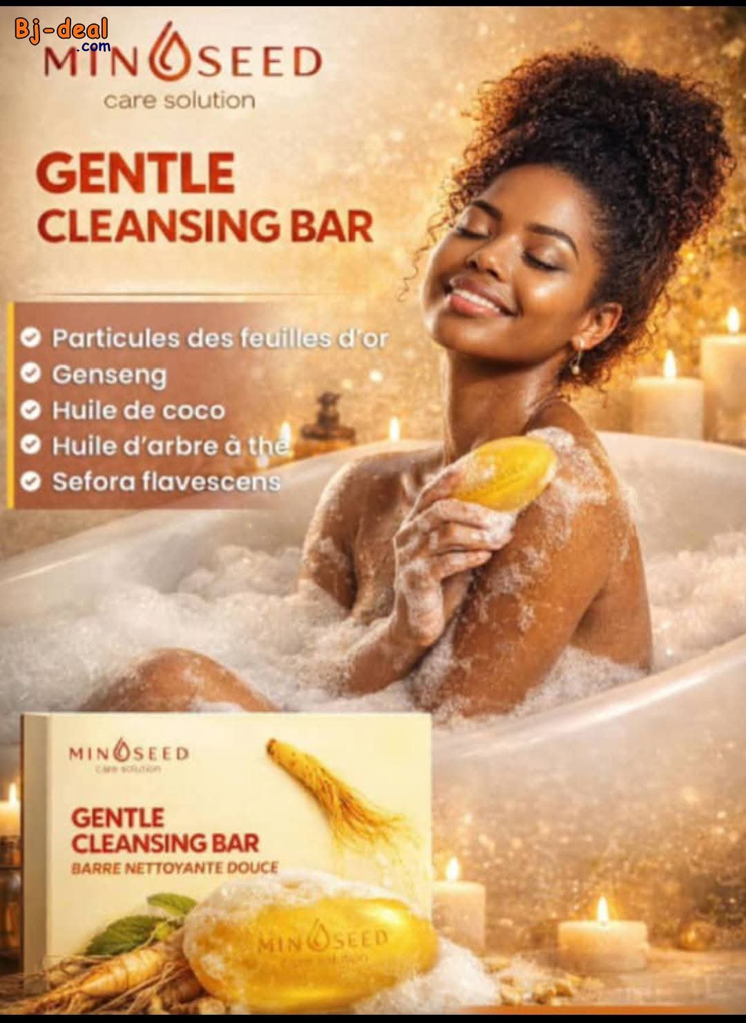 Image principale de SAVON MINOSEED BARRE NETTOYANTE AU GINSENG