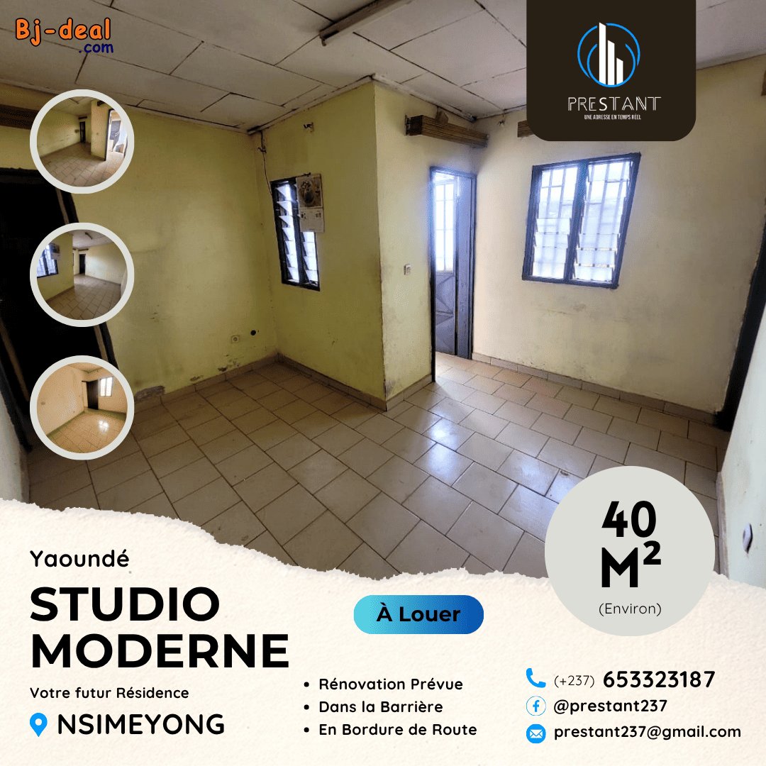 Image principale de Studio Moderne à louer en Route à Nsimeyong