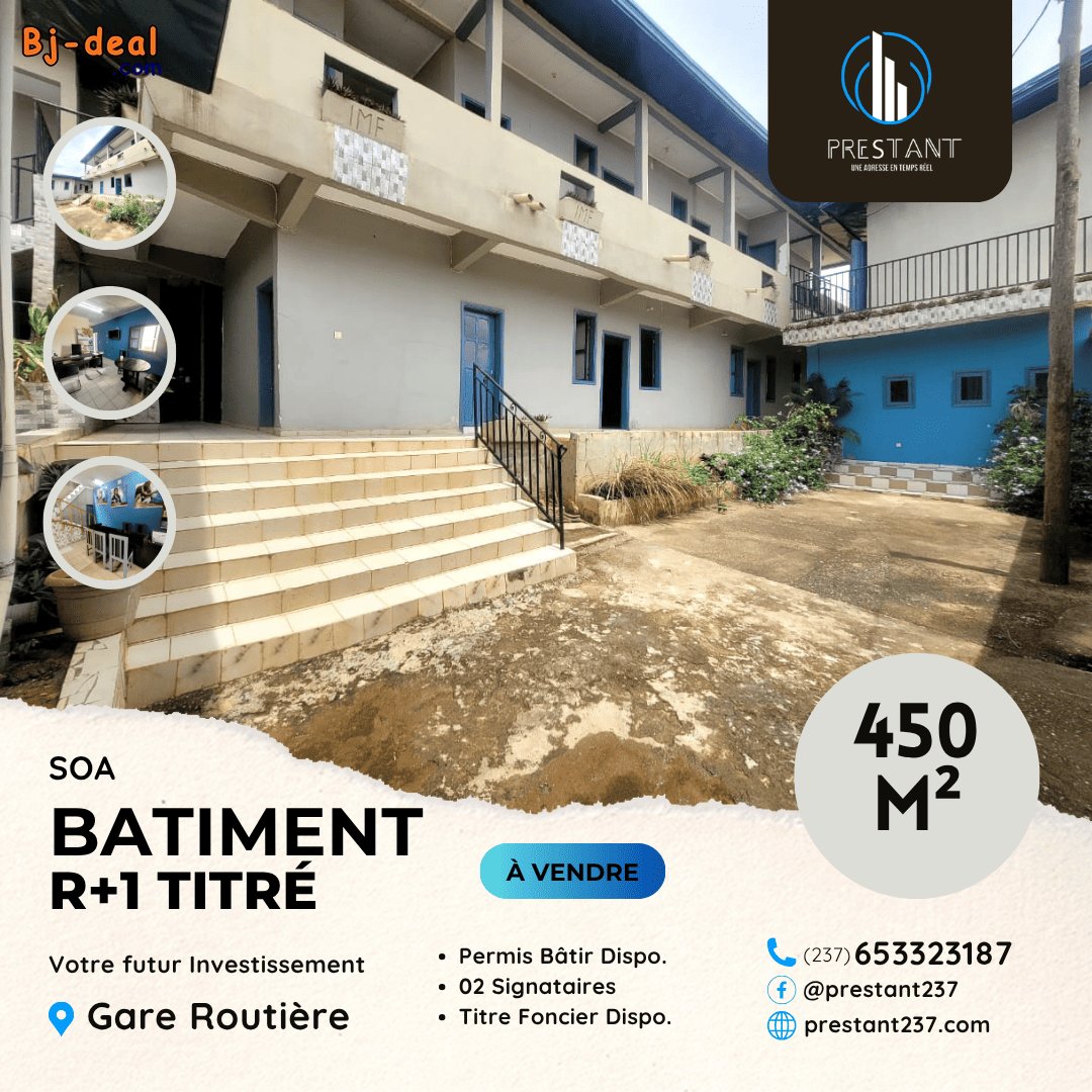 Image principale de Magnifique Immeuble R+1 à vendre sur 450m2 à Soa