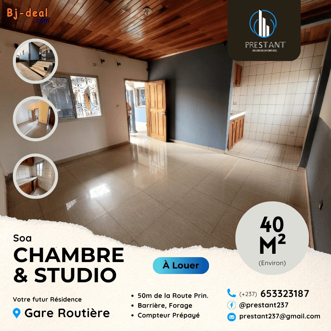 Image principale de Chambre et Studio Bon Standing Neufs à louer à Soa