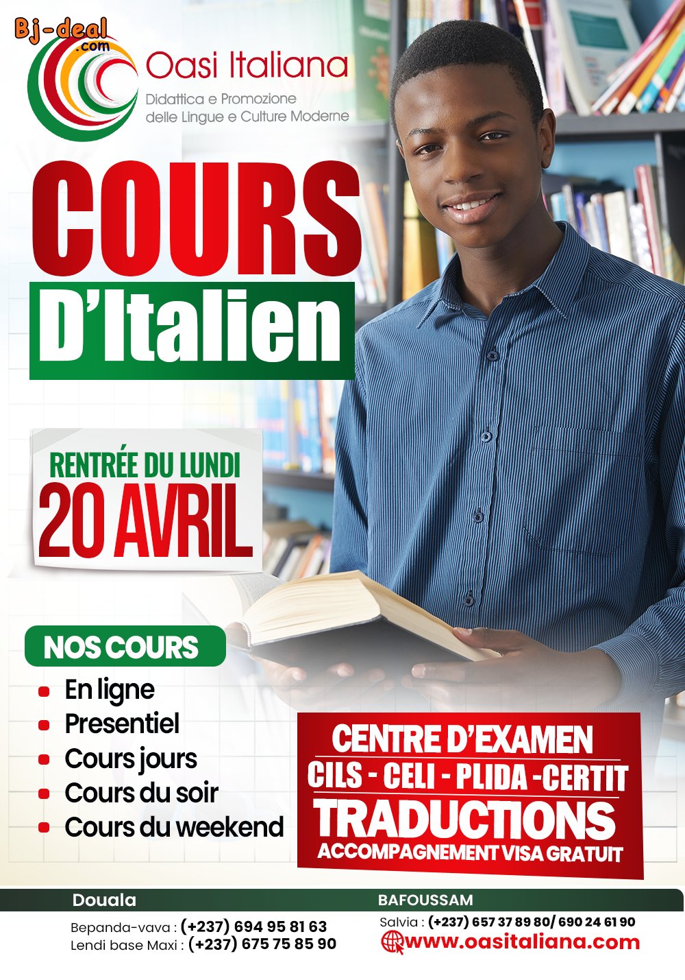 Image principale de Cours Italien à Oasi italiana