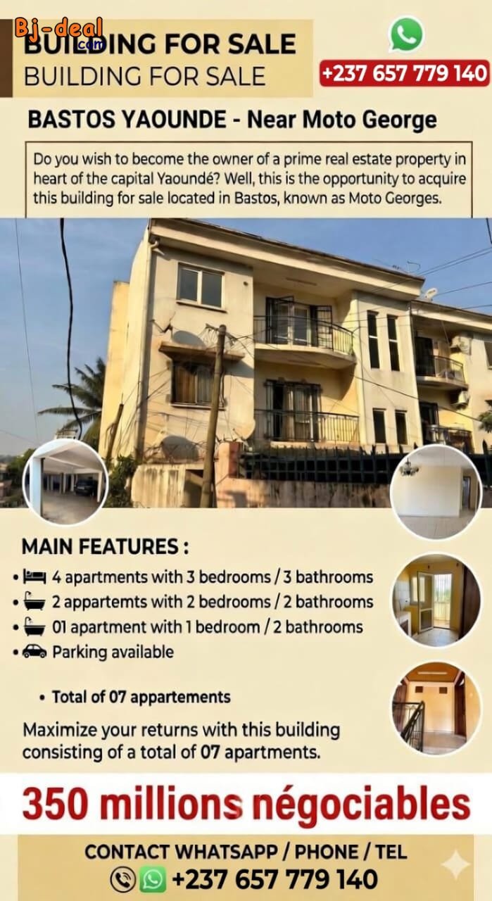 Image principale de BUILDING FOR SALE BASTOS YAOUNDE