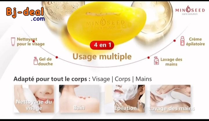 Image principale de SAVON MINOSEED BARRE NETTOYANTE AU GINSENG