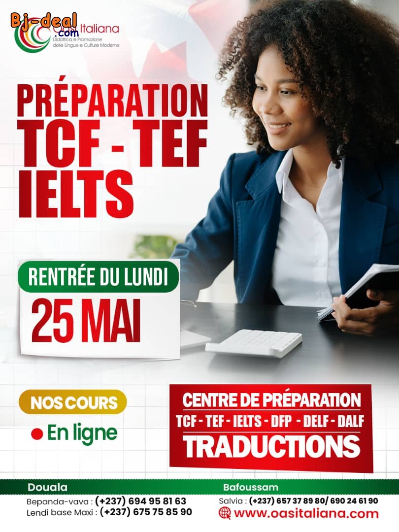 Image principale de Préparation TCF TEF IELTS TOEFL TOIEC CAMBRIDGE