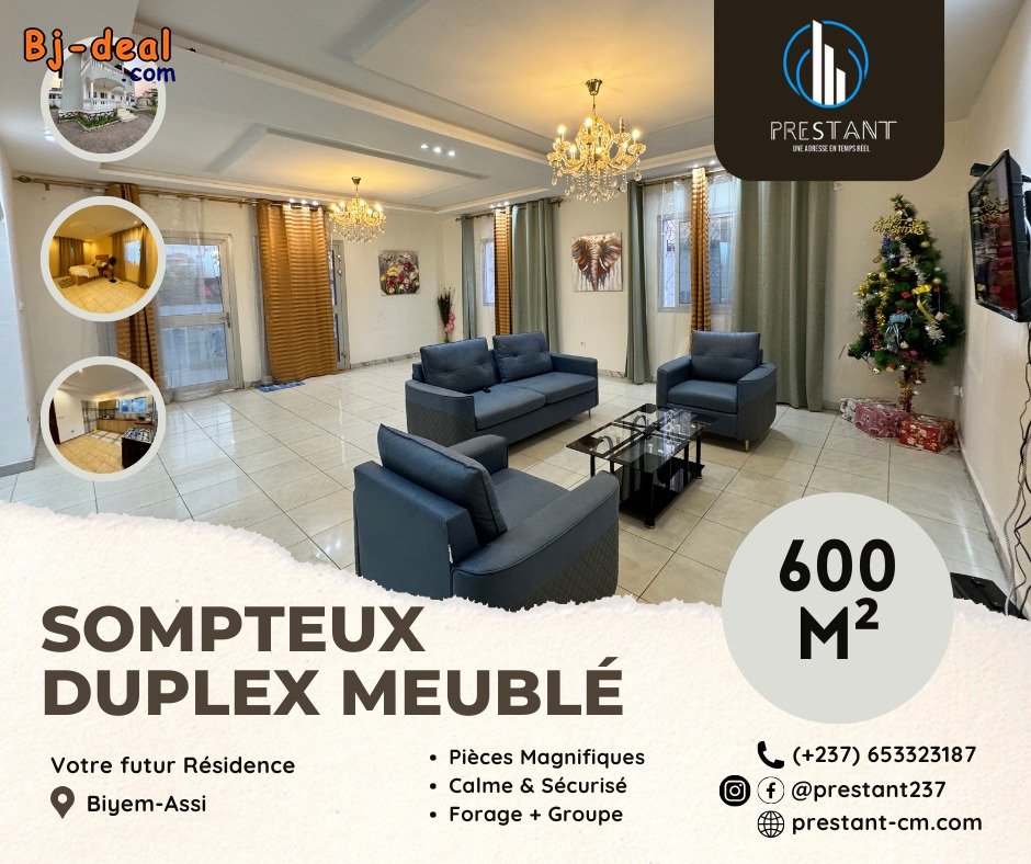 Image principale de Somptueux Duplex Meublé de 600m2 à Biyem-Assi
