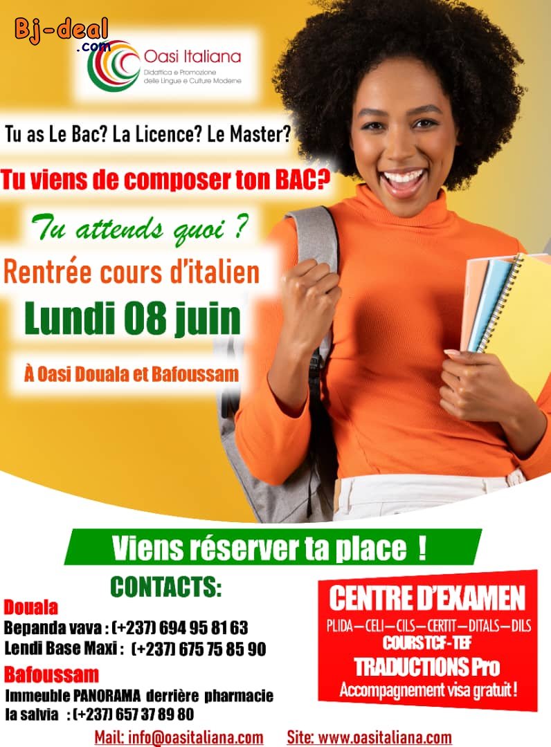 Image principale de Nouveaux et futurs bacheliers nouvelle rentrée cours italien