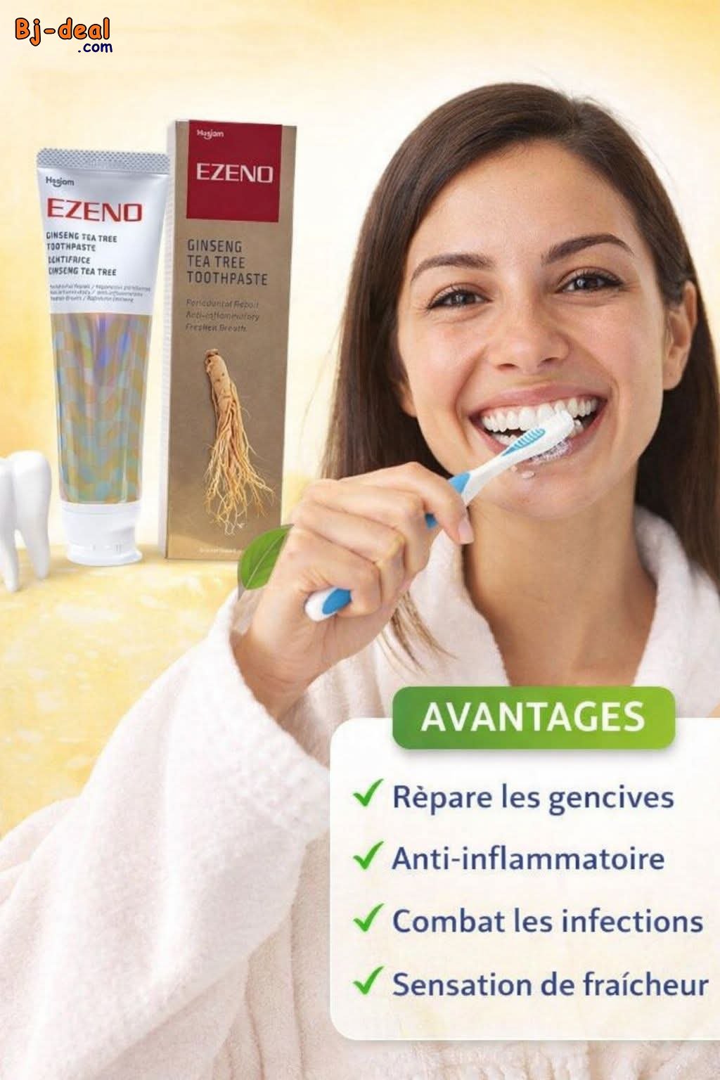 Image principale de DENTIFRICE EZENO AUX GINSENG ET A L ABRE A THÉ