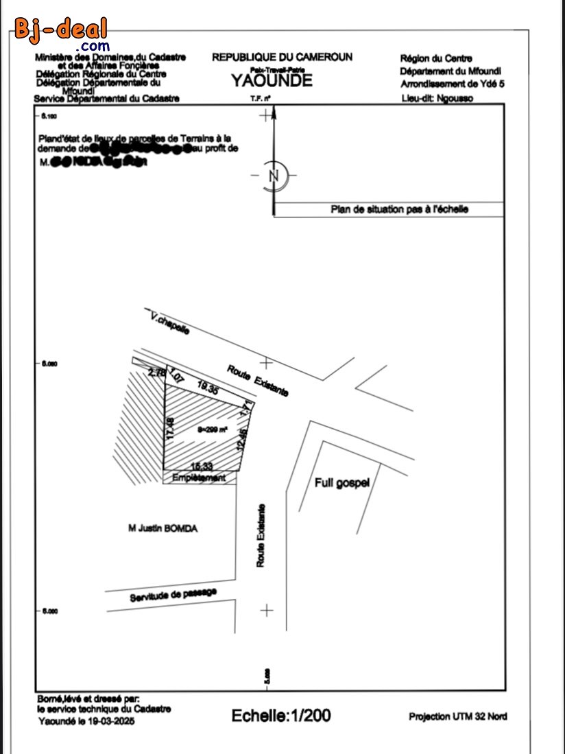 Main image of Terrain titré carrefour ngousso 299m2