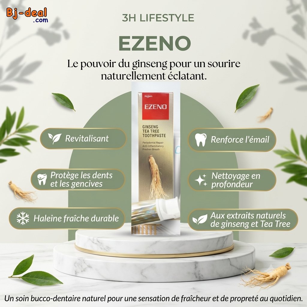 Image principale de Dentifrice Ezeno au Ginseng et à lArbre de thé