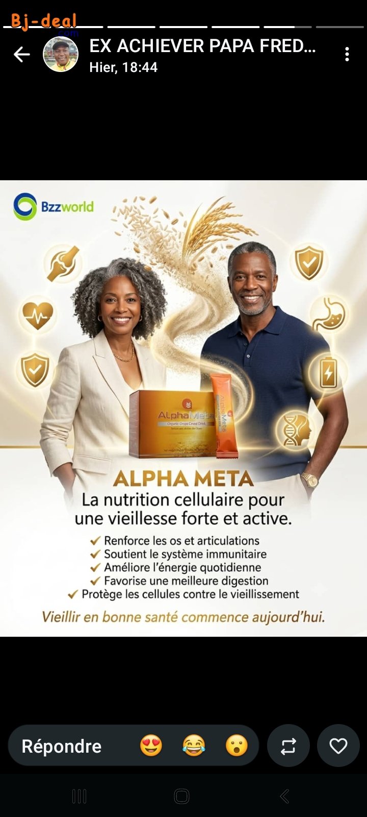 Image principale de ALPHAMETA NOURRITURE POUR TA CELLULE