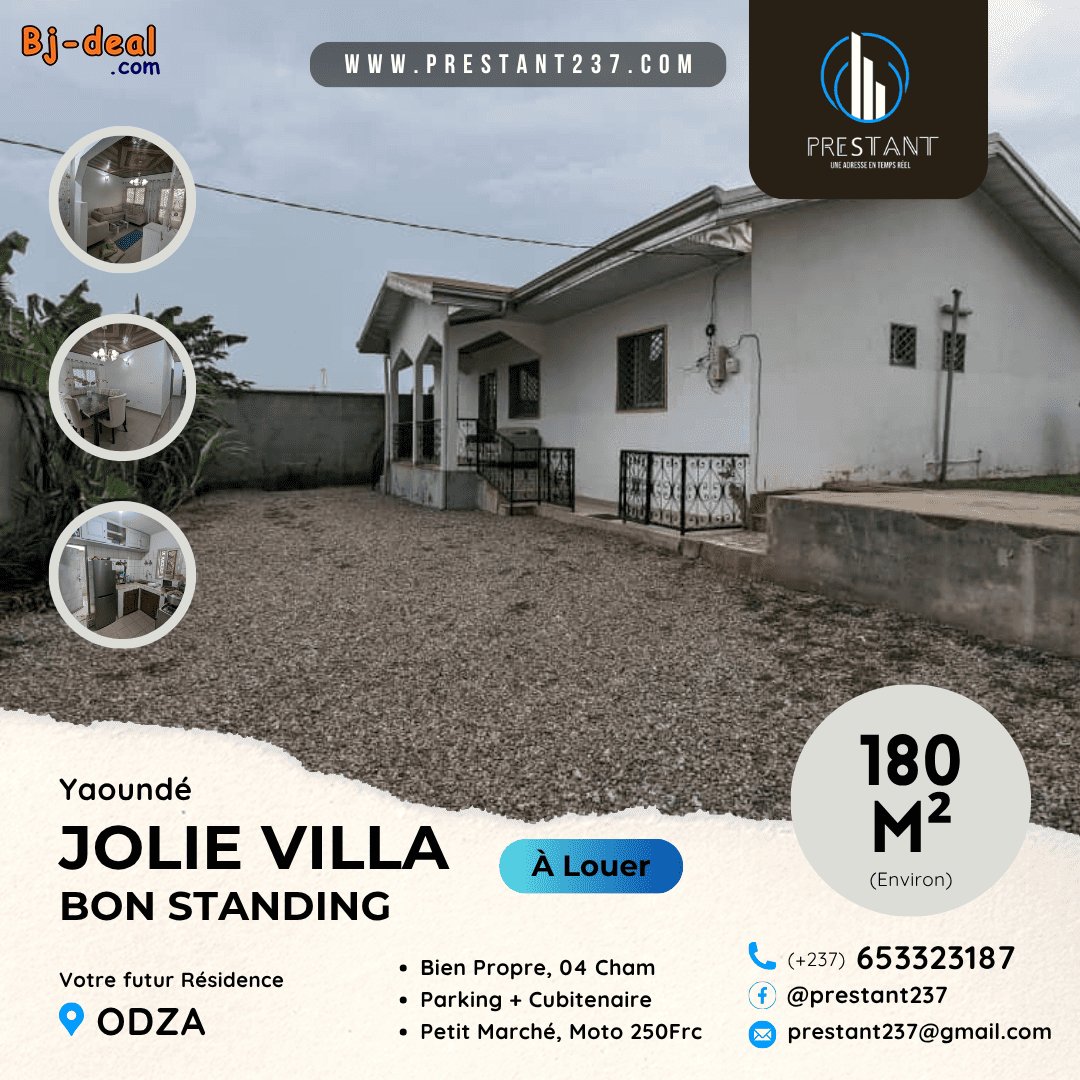 Main image of Jolie Villa Bon Standing 4Cham à louer à Odza