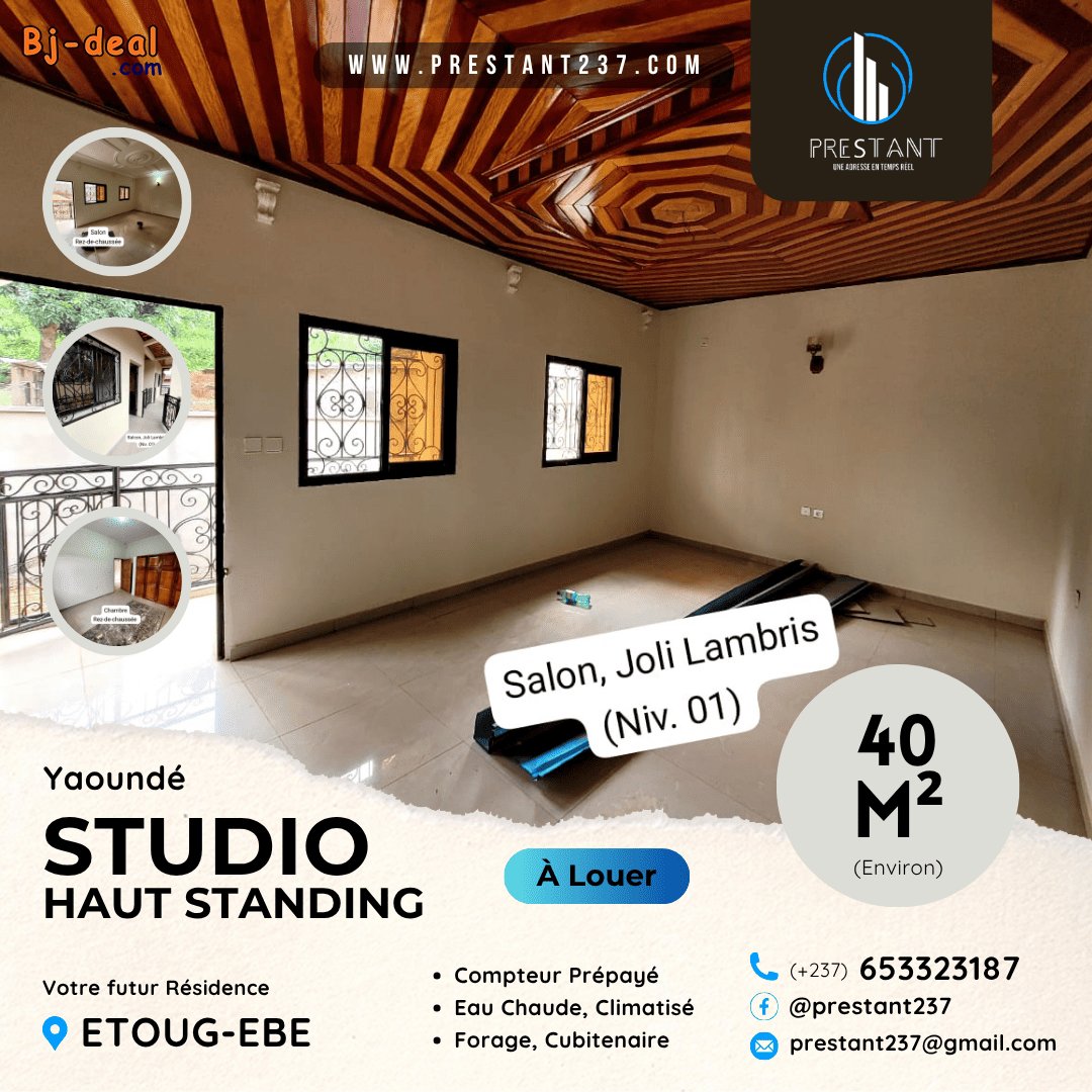 Main image of Plusieurs Jolis Studios Haut Standing Neufs à louer à Etoug-Ebe