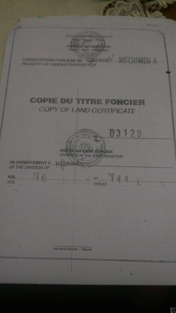 Main image of Terrain titré a vendre a olembe