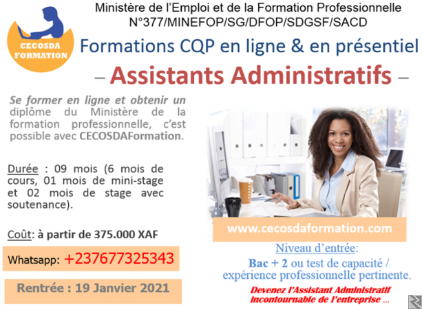 Main image of Formations CQP pour Assistant administratif