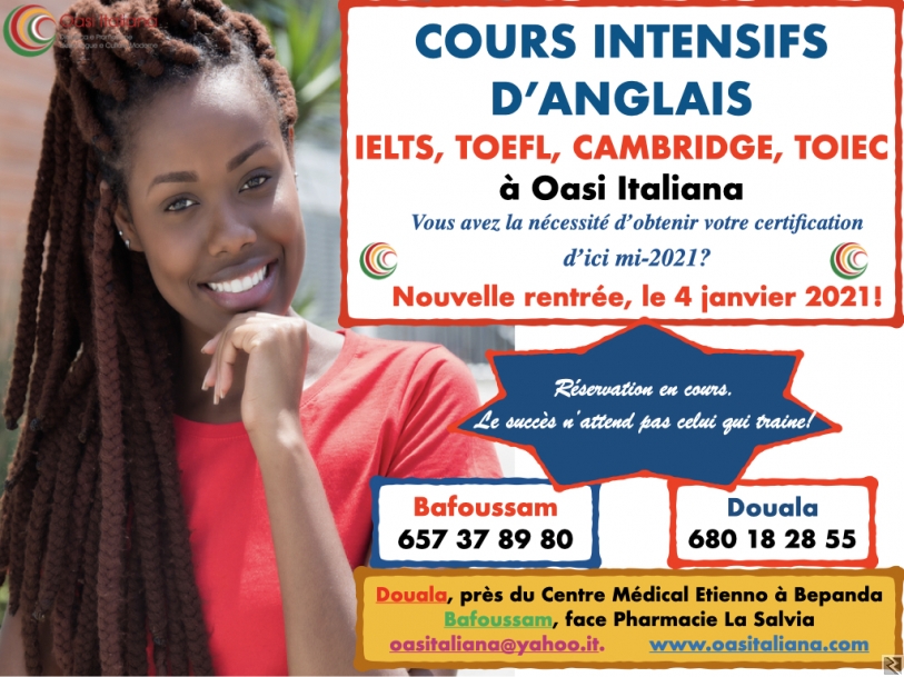 Image principale de COURS D'ANGLAIS IELT TOEFL TOIEC CAMBRIDGE 2021